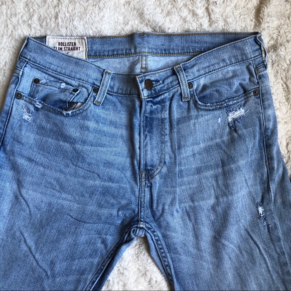 **SOLD** Hollister Slim Straight Distressed Jeans - Picture 3 of 7